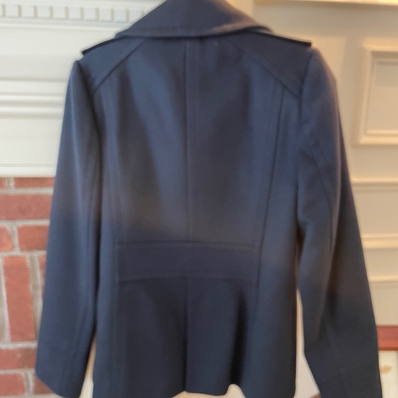 JCREW Women’s Navy Blue Wool Pea Coat Size 4 - Picture 8 of 10